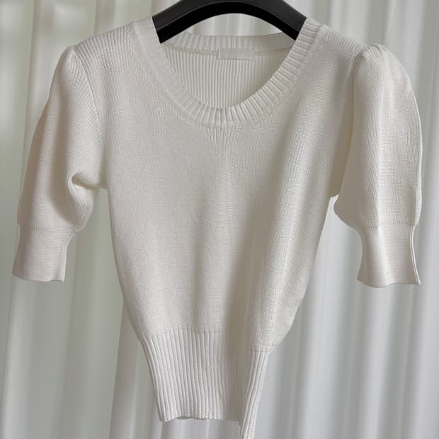 ICON 퍼프 5부 니트 