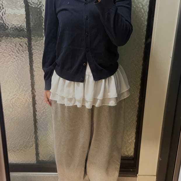 타미힐피거 라운드넥 코튼 가디건