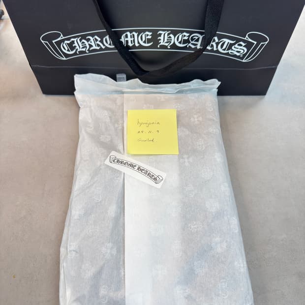 크롬하츠 세메터리 크로스 데님 에이프론