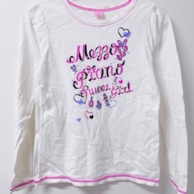 메조피아노 롱 슬리브 티셔츠 키치 히메갸루 모리걸 러블리