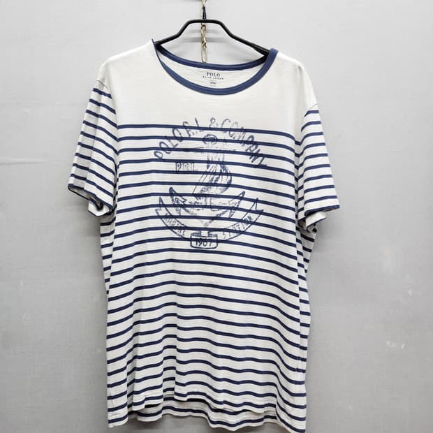폴로랄프로렌 빅프린팅 스트라이프 반팔티 L(L)