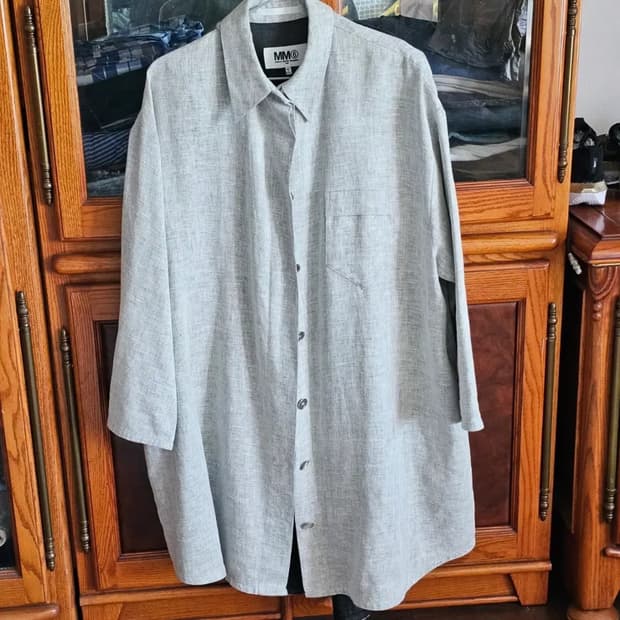 정품)36/MM6 마르지엘라 롱셔츠 원피스 블라우스 오버핏