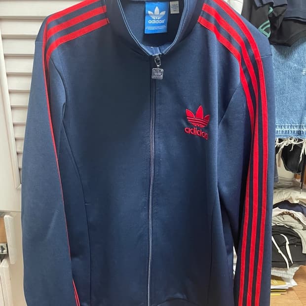희귀)아디다스 네이비 레드 져지 105