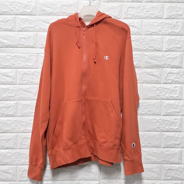 택포// 챔피온 USA 오렌지 후드집업 L