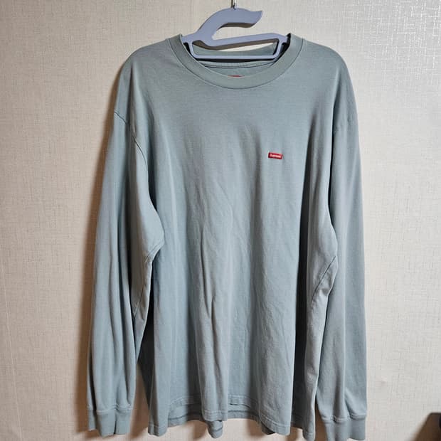 슈프림 스몰박스 롱슬리브 티셔츠 L 라이트 블루