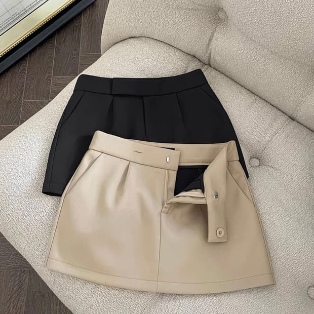 히든 지퍼 스커트 블랙 새상품