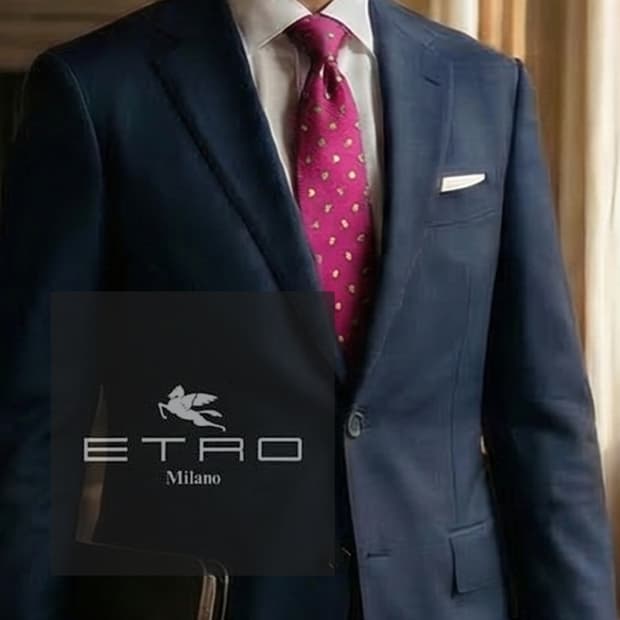 에트로 실크 핫핑크 도트 패턴 넥타이 9.9cm A+~A등급 K2300