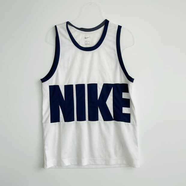   D2 나이키 드라이핏 베스킷볼 저지 화이트 95사이즈 