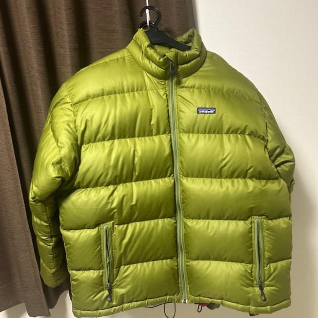 빈티지 파타고니아 패커블 구스다운 그린 L size