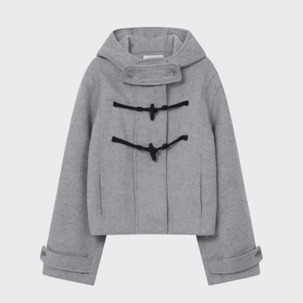 미세키서울 Duffle hoodie short coat GREY