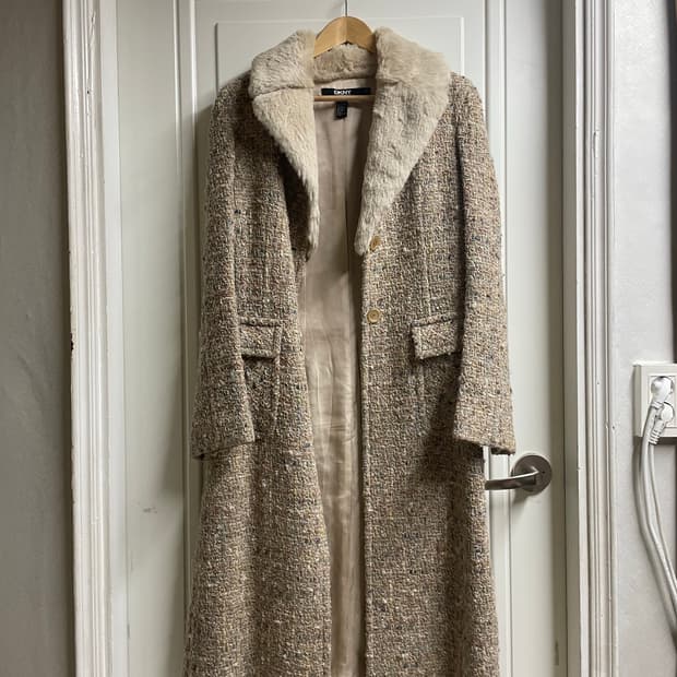 DKNY 정품 울/앙고라/알파카 혼방 롱코트