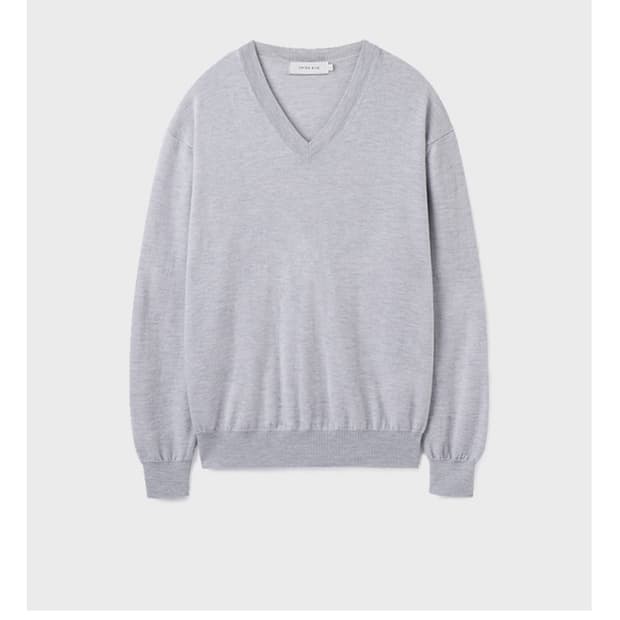 유니온블루 v넥 실버블루 L