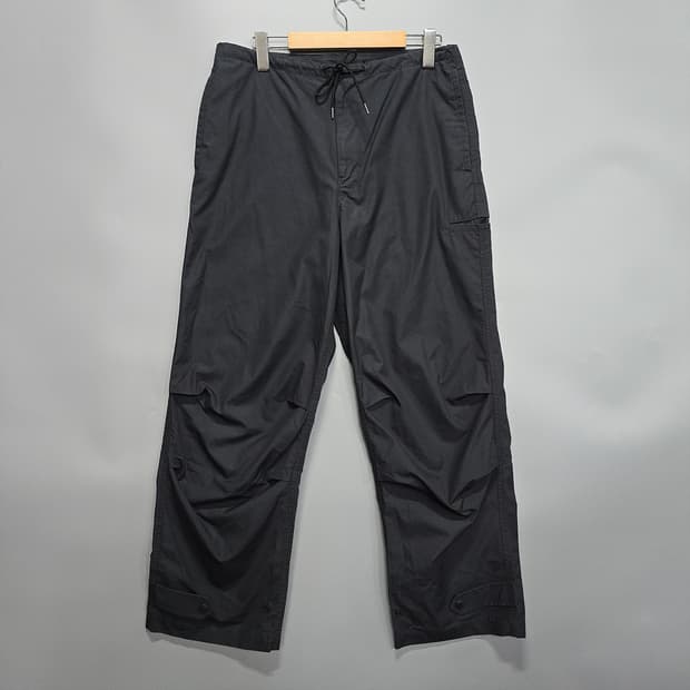 유니클로(UNIQLO) U 밴딩 와이드 팬츠 블랙 M