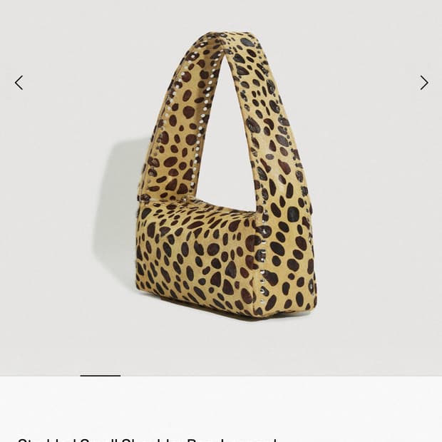 Leface Studded Small Shoulder Bag, Leopa