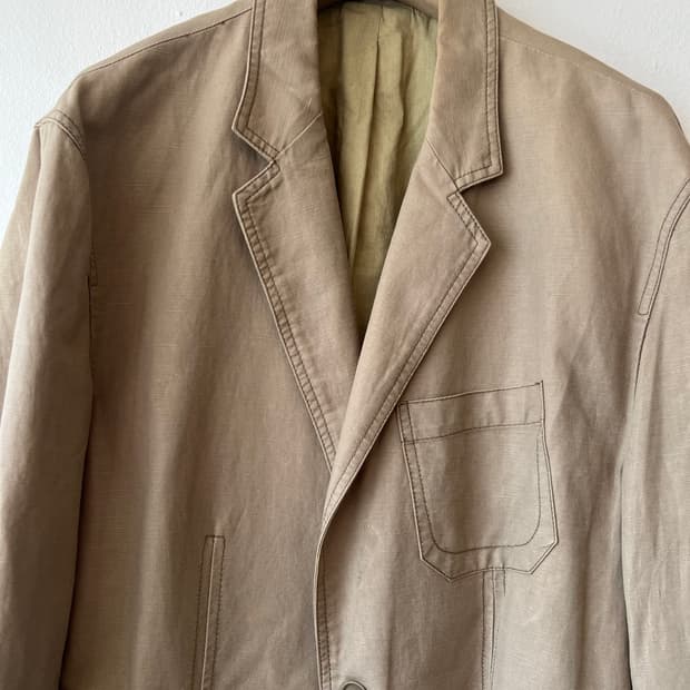 캘빈클라인 남성 베이지 코튼린넨자켓 싱글자켓