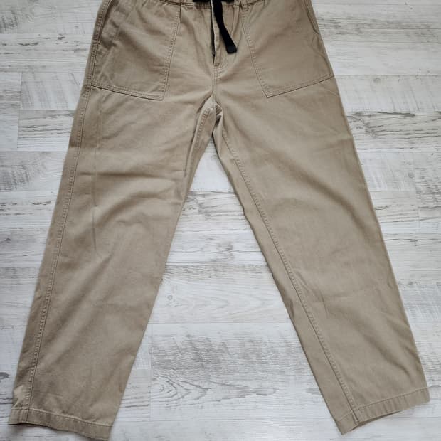 무신사 스탠다드 와이드 퍼티그 팬츠 팜. (34~35)사이즈 치노 면바지