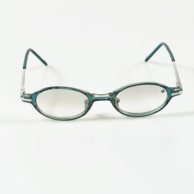90s VACHERON CONSTANTIN 블루 오벌 뿔테 빈티지 안경
