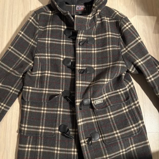 체크무늬 떡볶이코트