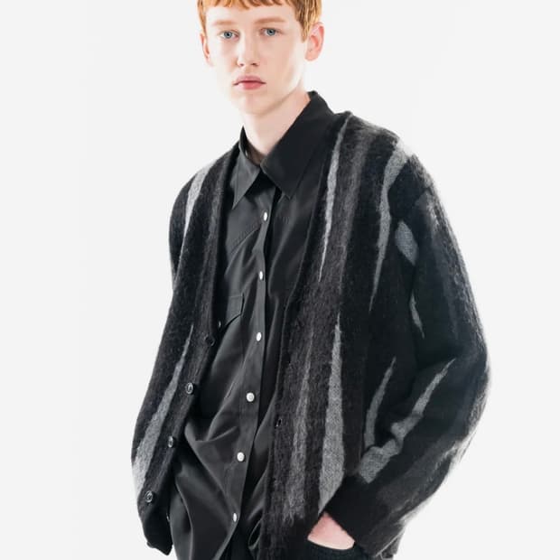 [무료배송][L] 비슬로우 퍼플 모헤어 가디건