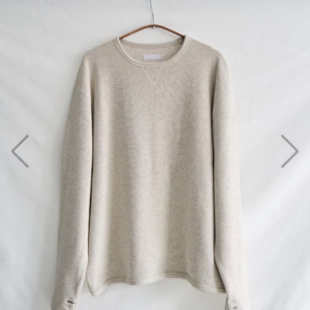 씨솔트 와플 립 롱슬리브 오트밀 2사이즈