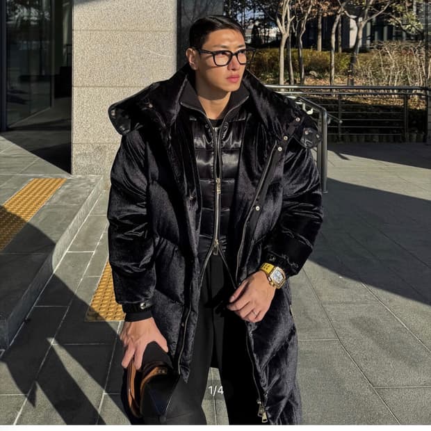 라피나토에투알 벨벳 덕다운 롱패딩 52