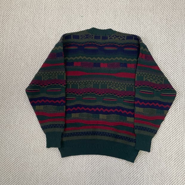 빈티지 이태리 지오메트릭 니트 