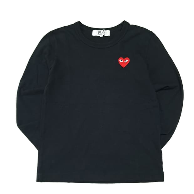 CL788 S 꼼데가르송 일본판 레드하트 블랙 티셔츠