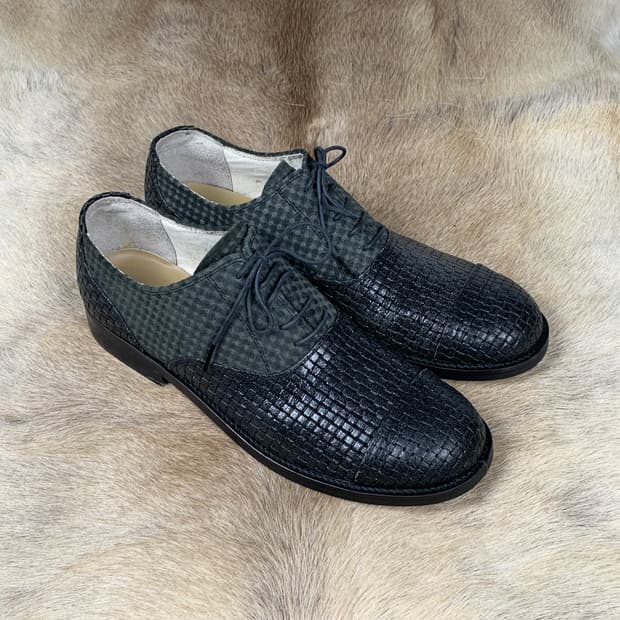 꼼데가르송 옴므 플러스 믹스드 레더 더비 슈즈