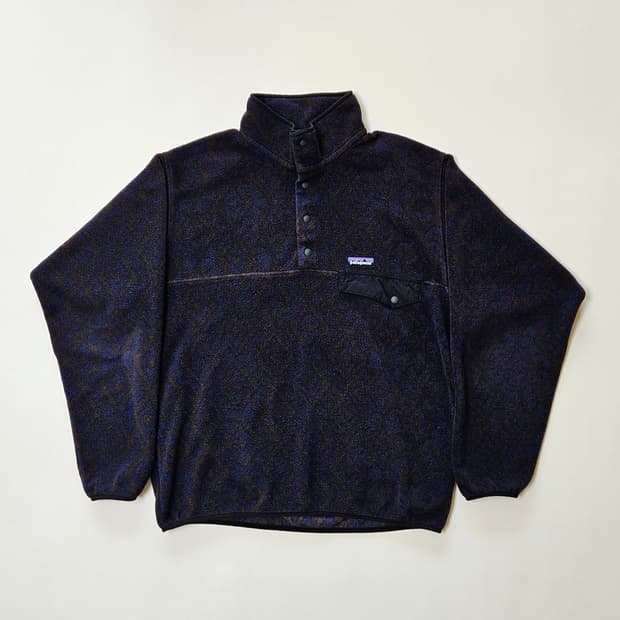 [M] 파타고니아 신칠라 플리스 후리스 아즈텍 패턴 네이비