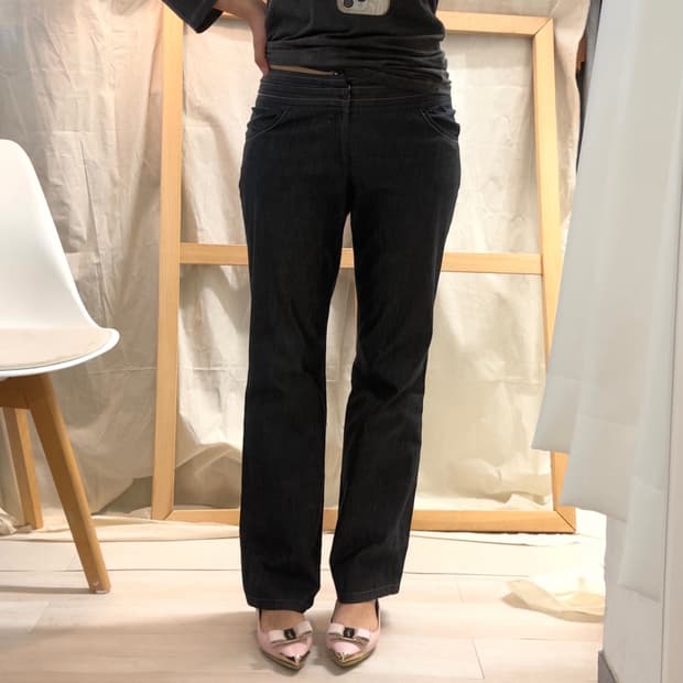 [Courrèges] pin-tuck waist denim pants 