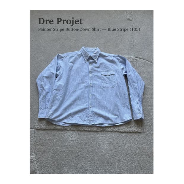 드레 프로젝트 페인터 스트라이프 버튼다운 셔츠 (105)