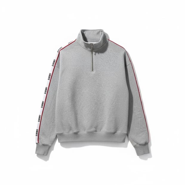 CHANCECHANCE(챈스챈스) 그레이 맨투맨 반집업