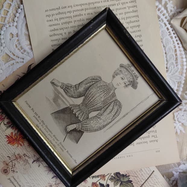 Antique) 1890~1900년대 앤틱 일러스트 액자
