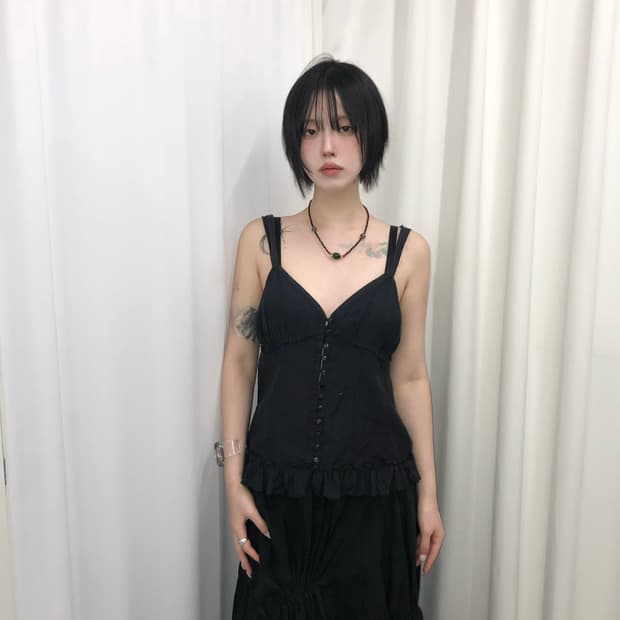 블랙 레이스 나시