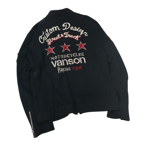 VANSON 밴슨 빈티지 멀티 패치 레이싱 코튼 자켓 (L)