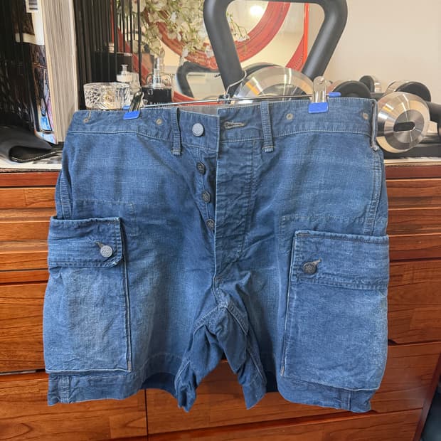 Rrl 더블알엘 밀리터리 유틸리티 데님 쇼츠 M