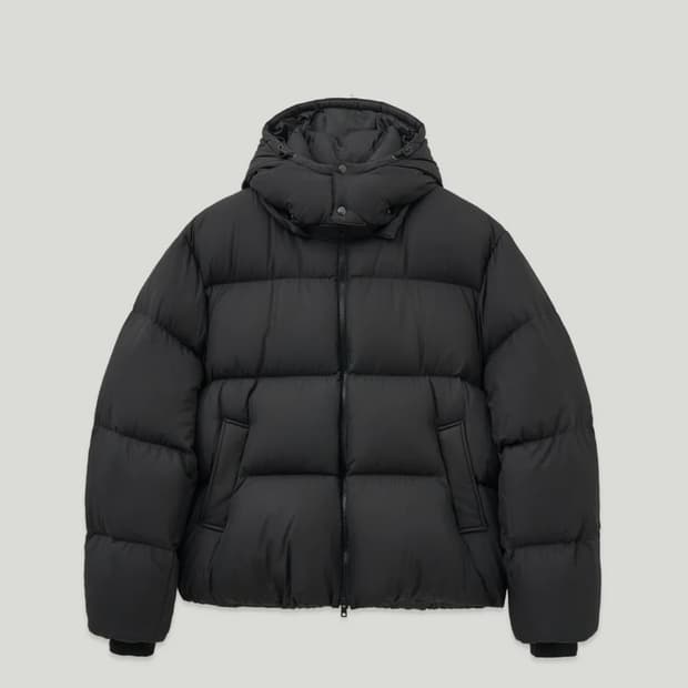 글로우 후디 덕 다운 푸퍼 자켓 블랙