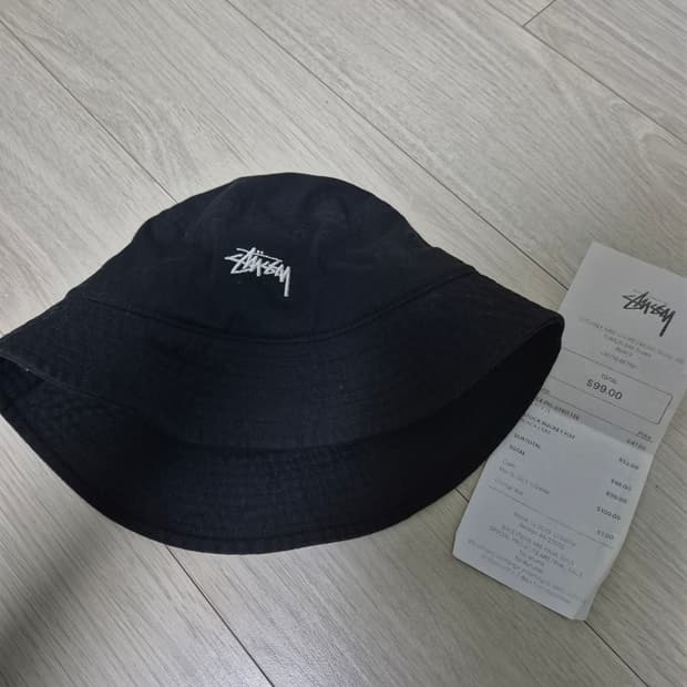 스투시 블랙 버킷햇 S/M