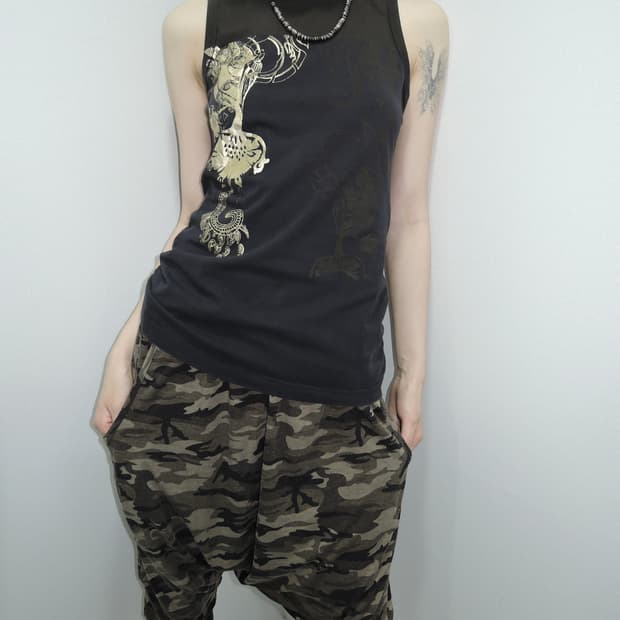 Gold Foil Tribal Graphic Sleeveless