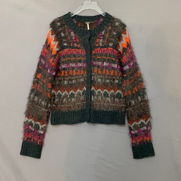 S 프리피플 노르딕 보헤미안 알파카 혼방 오버핏 니트 가디건