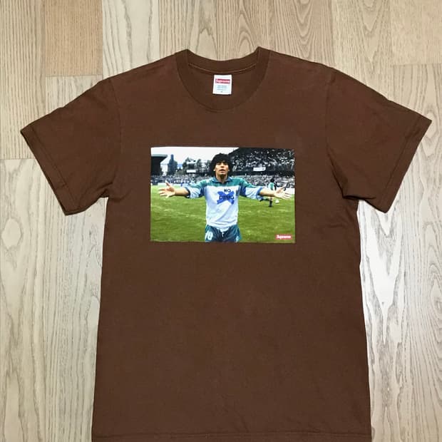 슈프림 마라도나 티셔츠 브라운 - 24SS