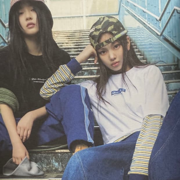  LTTT 카모 캡 뉴진스혜인 착용