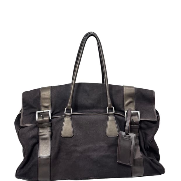 PRADA Canvas & Leather 프라다 캔버스 레더 보스턴 백
