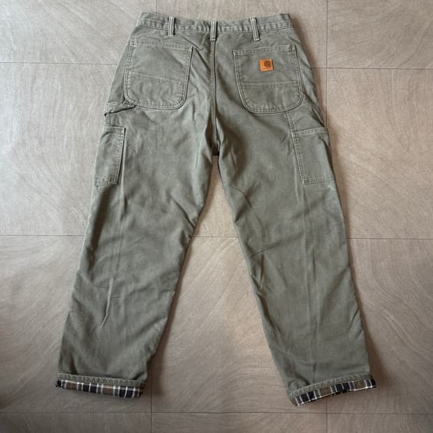 칼하트 오리지널 b111 모스그린 싱글니 카펜터 팬츠