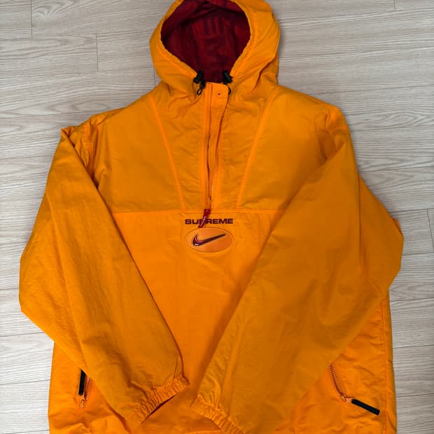 슈프림 나이키 쥬얼 리버시블 립스탁 아노락 오렌지