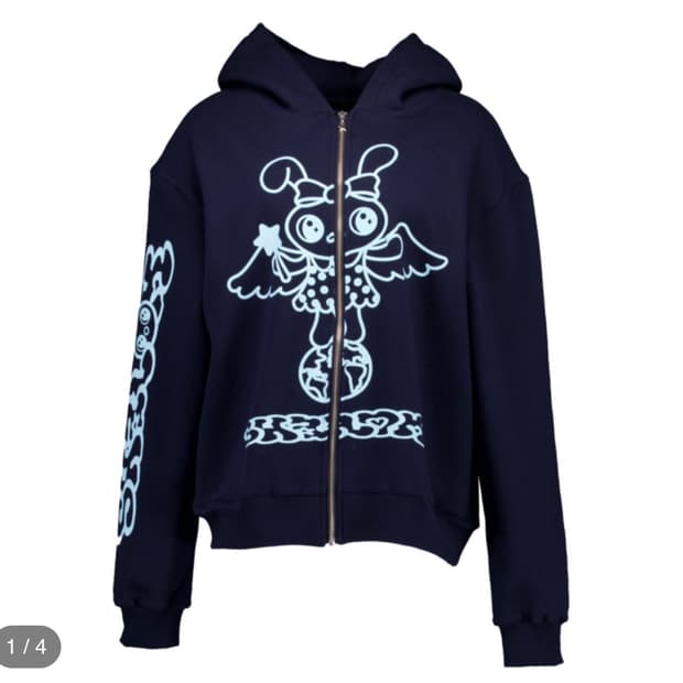 샬롬클럽 몰라 후드집업 네이비