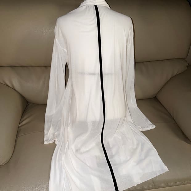 bajra contrast line drape cardigan
