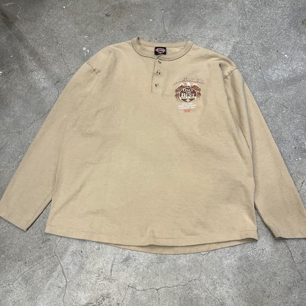 80‘s 할리데이비슨 빈티지 롱슬리브 헨리넥