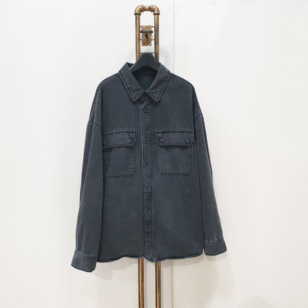바쏘 옴므 워싱 데님 셔츠 자켓 105