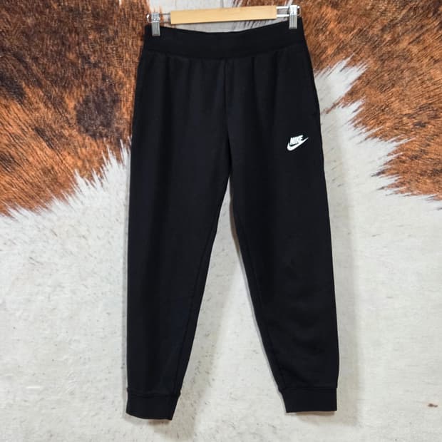 나이키 스우시 블랙 코튼 약기모 조거 팬츠